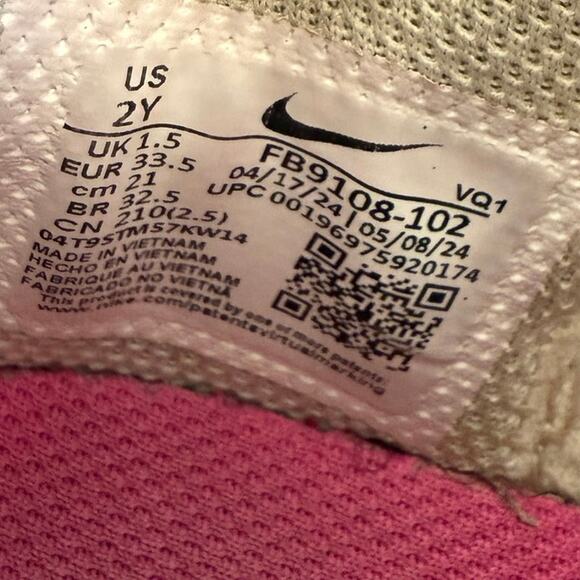 Nike Dunk Pink Fuchsia/White Kids Sneakers- SZ 2 Y - Picture 13 of 13